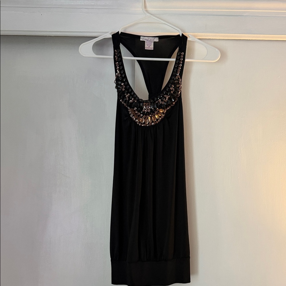 Wet Seal Black Sheer Top